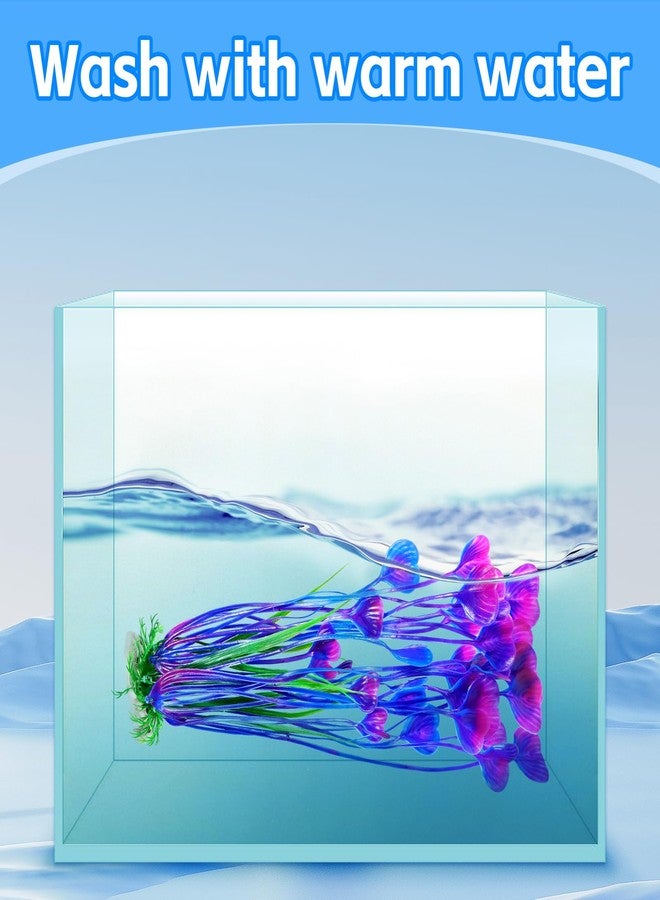 AQUANEAT Artificial Fish Tank Plants, Plastic Aquarium Accessories Large, 15.5 inch Purple Decorations, 2pcs - Image 5